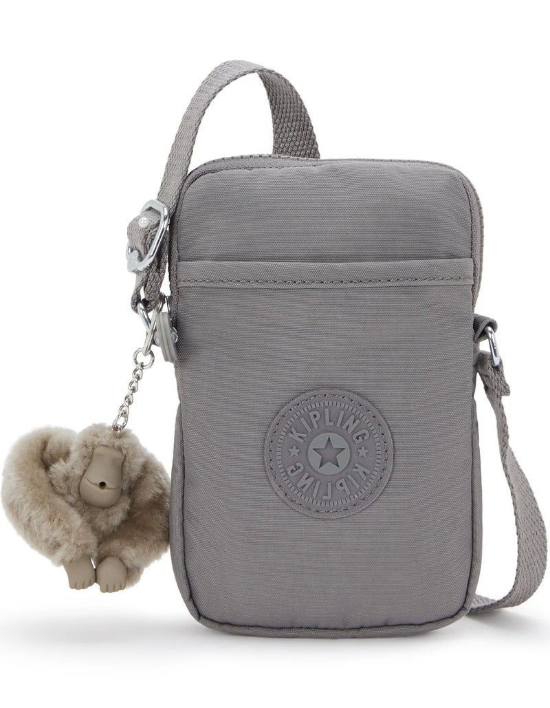 kipling Tally Small Unisex Phone Bag - Inviting Grey - Image 1